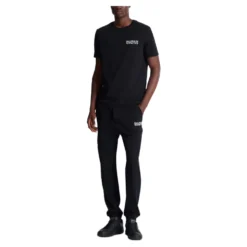 Logo Printed Cotton Jogging Bottoms