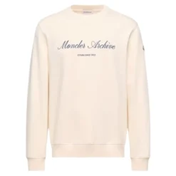 Logo Sweatshirt i Bomuldsblanding – White Ivory