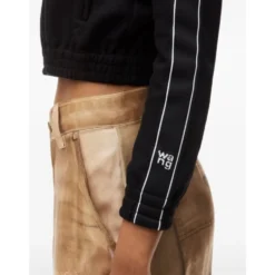Logo-Tape Cropped Track Jacket