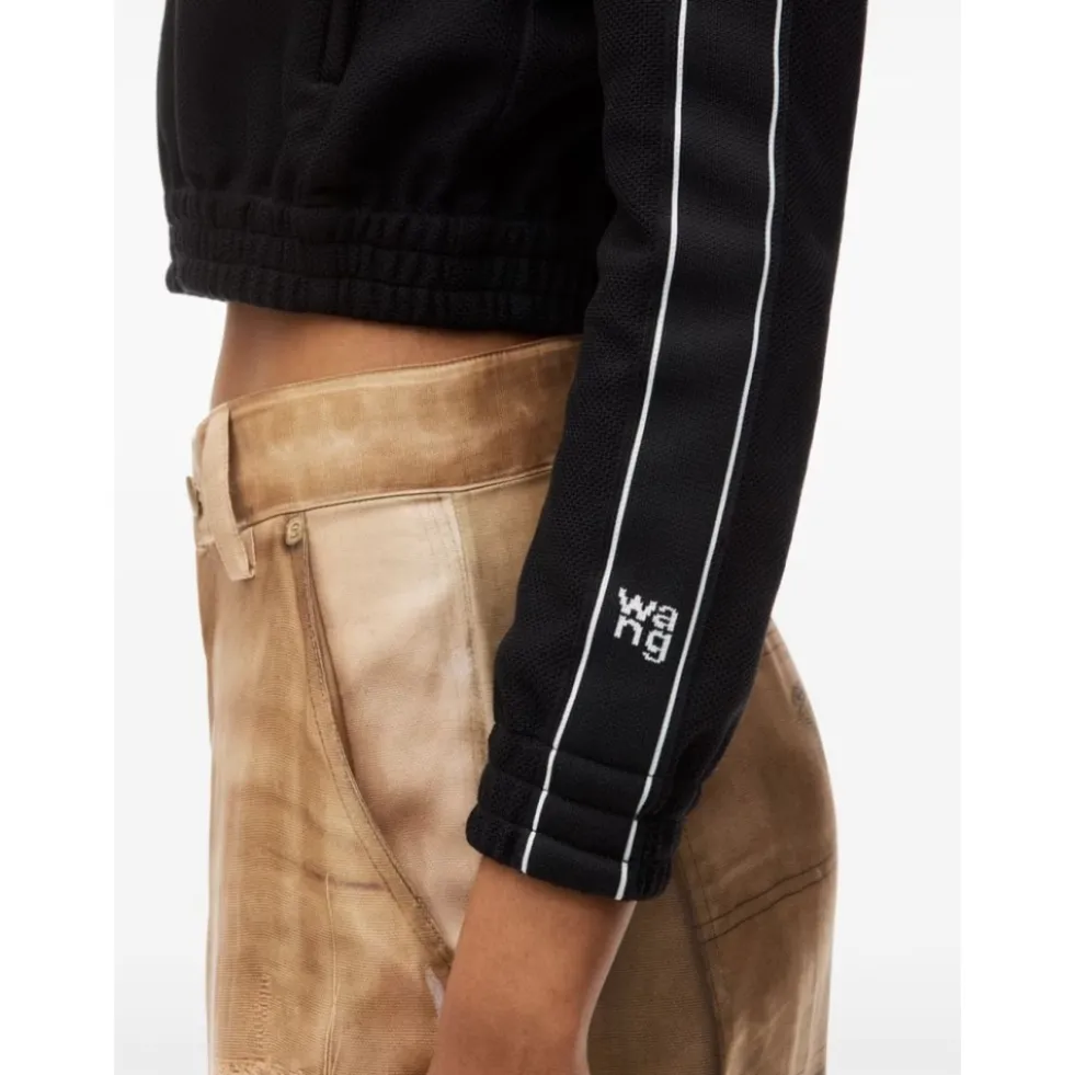 Logo-Tape Cropped Track Jacket