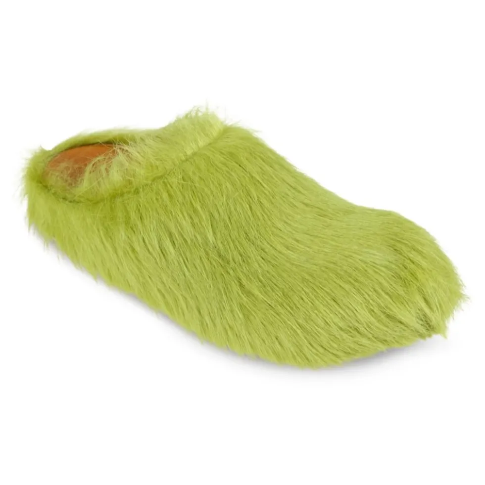 Long Hair Calfskin Fussbett Sabot