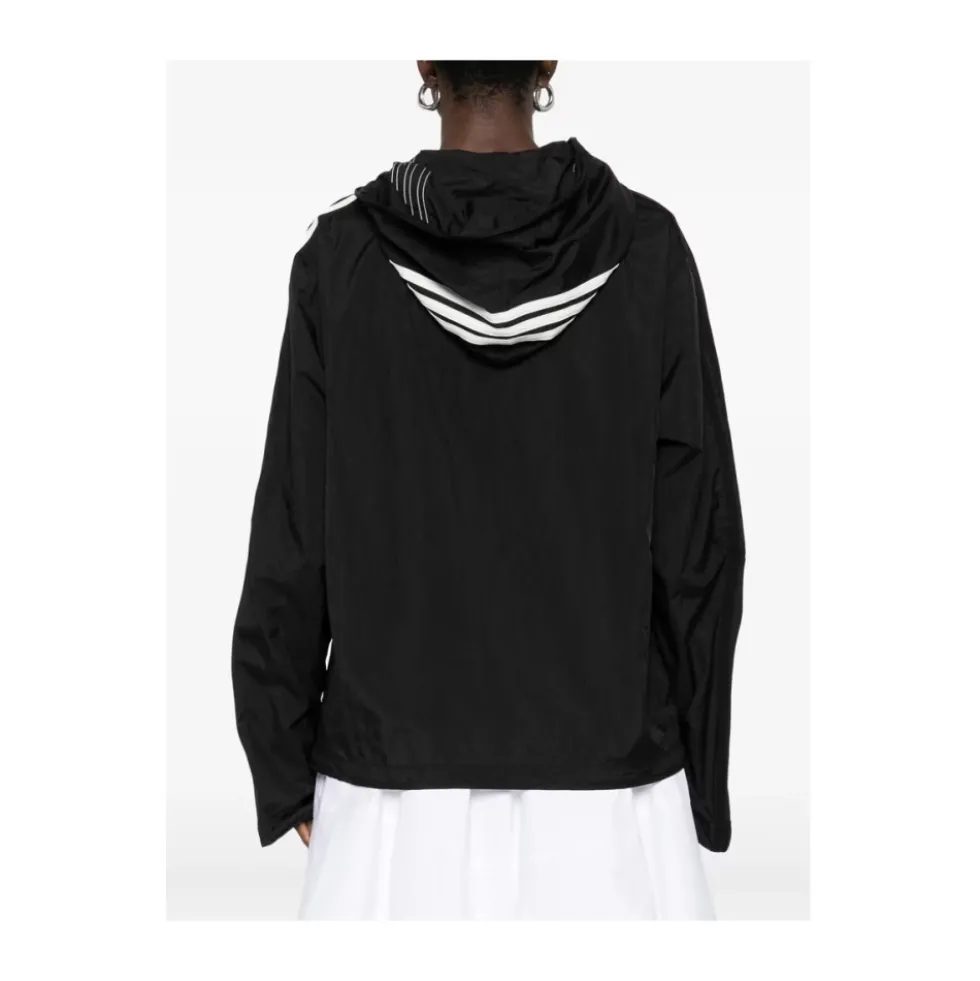 Loose Fit Wired 3-Striped Nylon Track Top