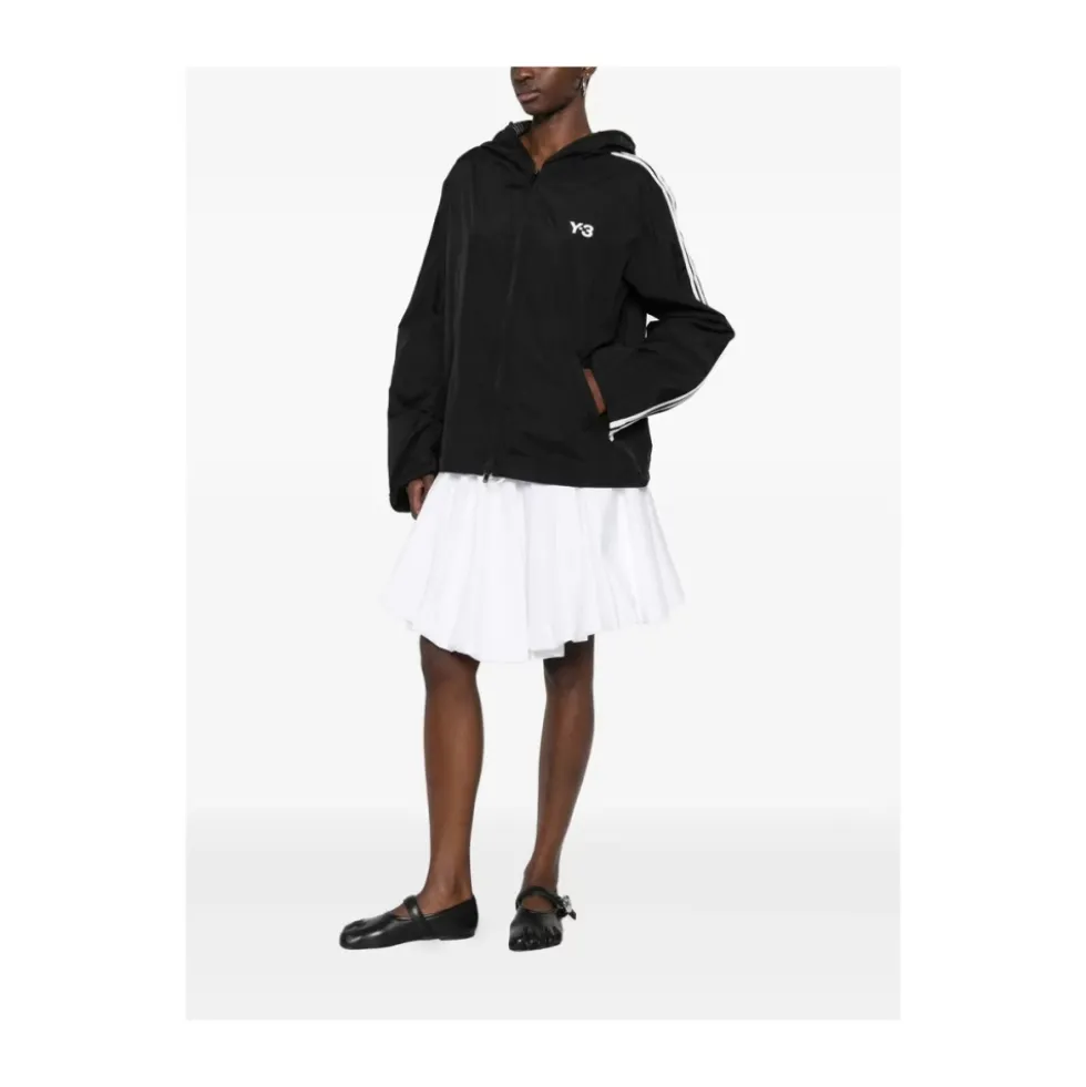 Loose Fit Wired 3-Striped Nylon Track Top