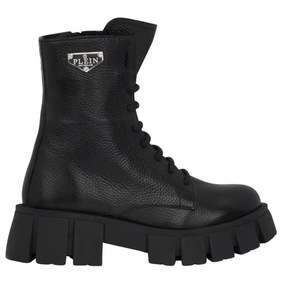 Low Flat Logo Boots