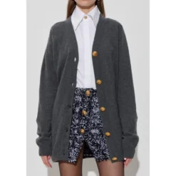 Løstsiddende cardigan med lommer