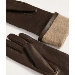 Luksus Læder Cashmere Handsker