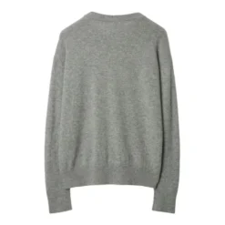 Lysegrå Cashmere Sweater