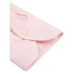 Lys Pink Linned Slim Fit Skjorte