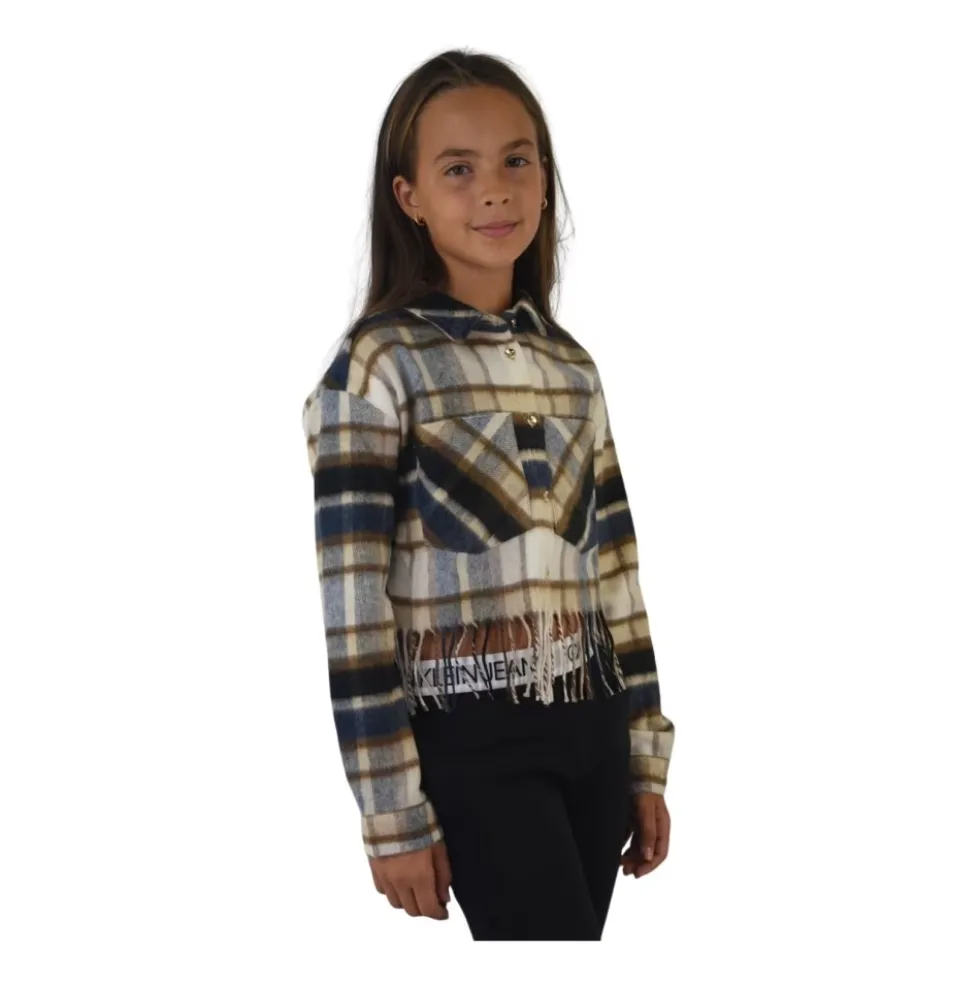 Maglia con bottoni frontali e fondo ritagliato