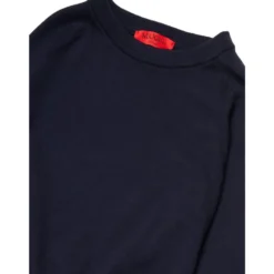 Maglia girocollo in tessuto e logo