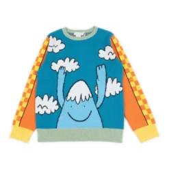 Maglione girocollo con stampa all-over