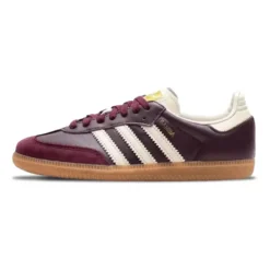 Maroon Gold Metallic Sneakers Lav Profil