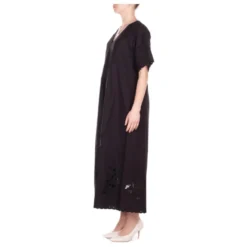 Maxikjole med broderie anglaise