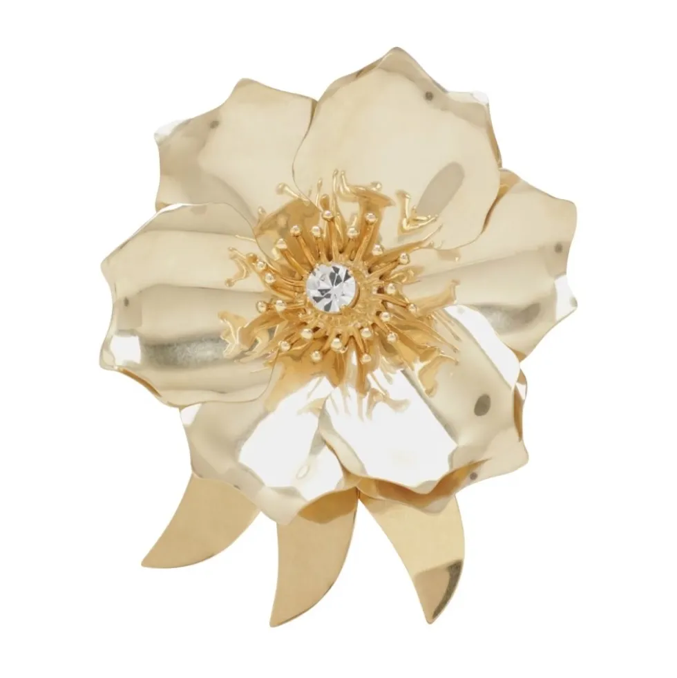 Metal Broche Med Krystal