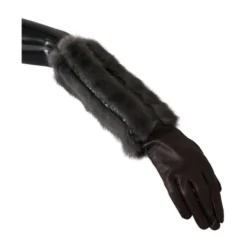 Midt Arm Længde Læder Pels Handsker