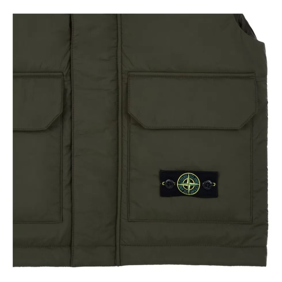 Militærgrøn Kompass Badge Gilet