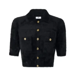 Mini Cardigan i strik med juvelknapper