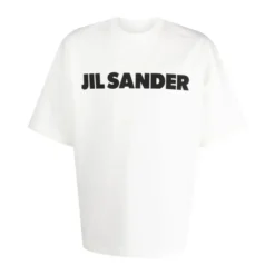 Minimalist Logo Print Bomuld T-shirt