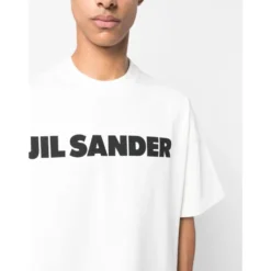 Minimalist Logo Print Bomuld T-shirt