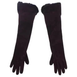Mink Fur Goatskin Suede Albuehandsker