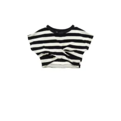 Moderne Bomulds T-shirt med Striber