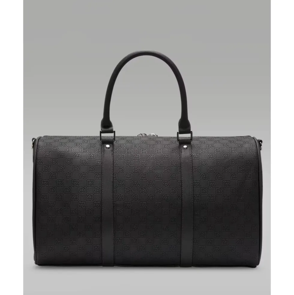 Monogram Faux Leather Duffel Bag