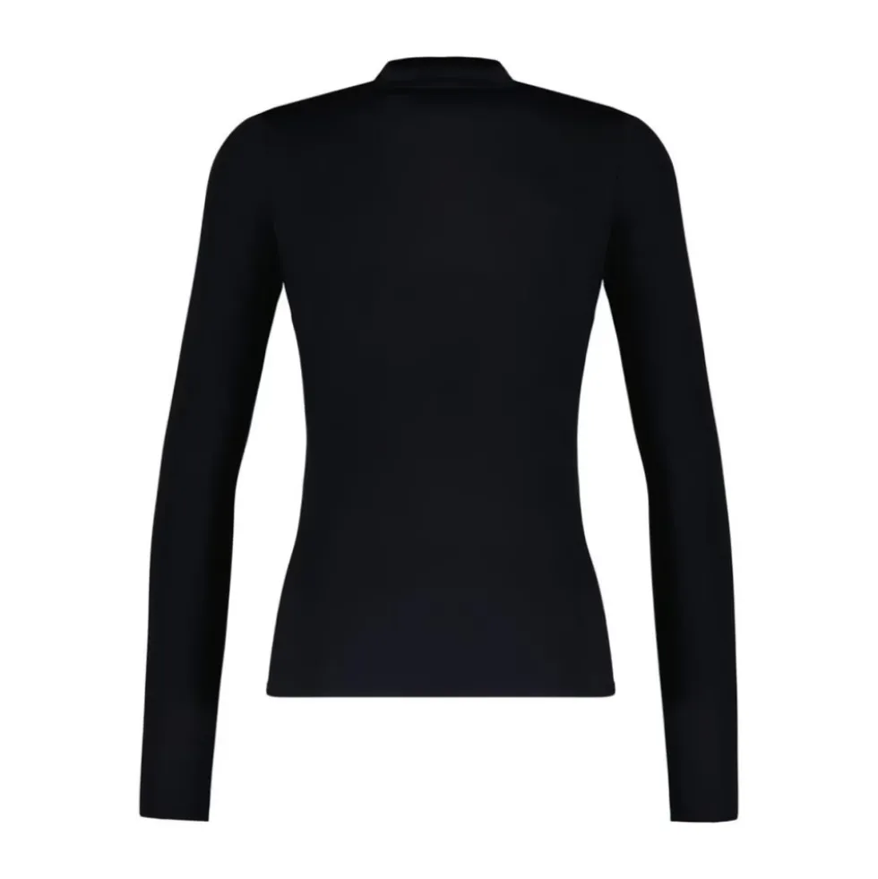 Moon Logo Strass Jersey Highneck Top