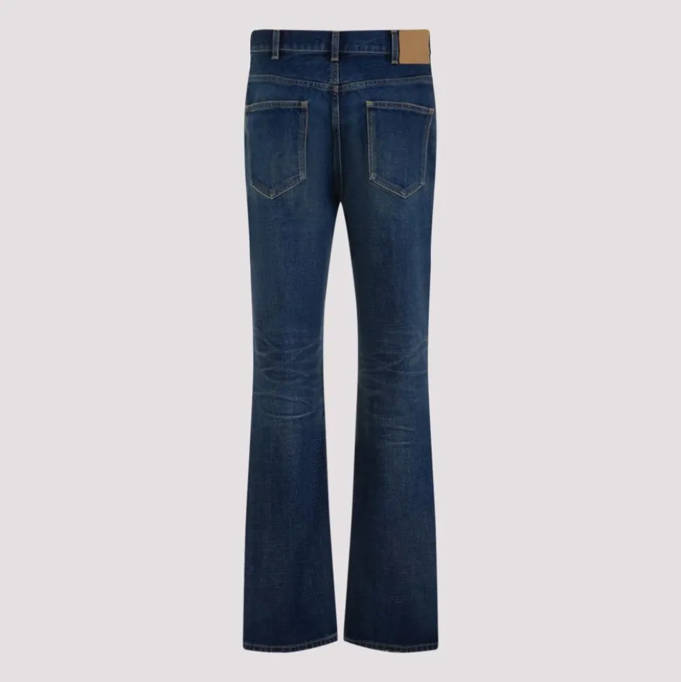 Mørkeblå Flare Jeans