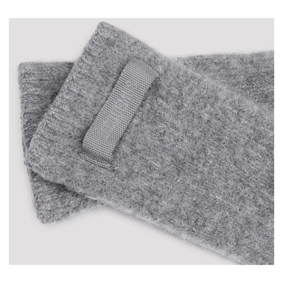 Mørkegrå Alpaca Uld Les Gants Gros Grain Handsker