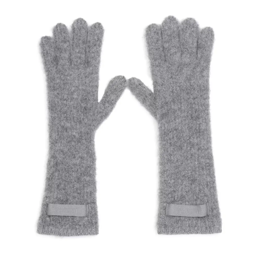 Mørkegrå Alpaca Uld Les Gants Gros Grain Handsker