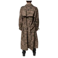 Multifarvet Camouflage Trenchcoat Jakke