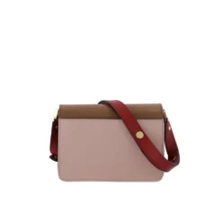 Multifarvet Læder Mini Trunk Skuldertaske