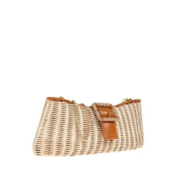 Nathalie Woven Wicker Clutch