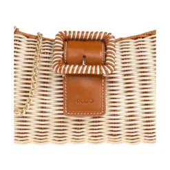 Nathalie Woven Wicker Clutch