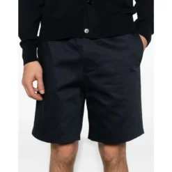 Navy Blue Elastisk Talje Shorts