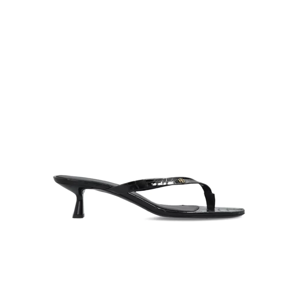Noelle læder sandaler med hæl