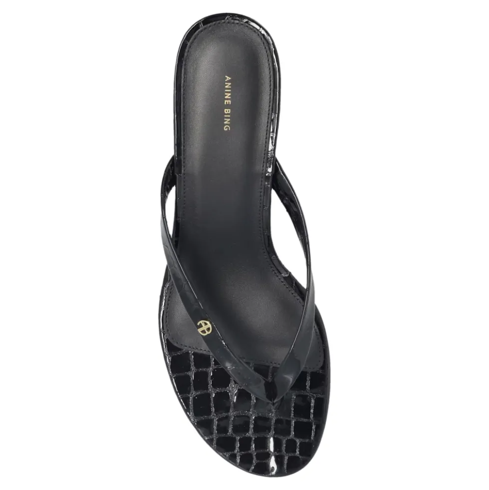 Noelle læder sandaler med hæl