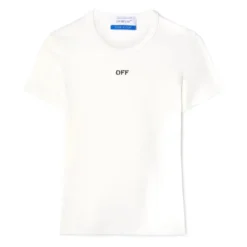 Off Stamp Ribbed Basic T-shirt