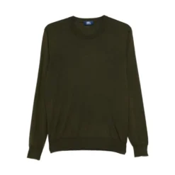 Olivengrøn Cashmere-Silke Sweater