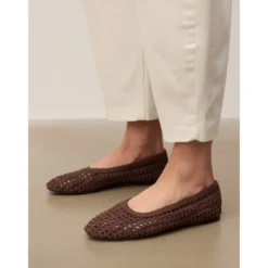 Openwork Suede Ballerinas