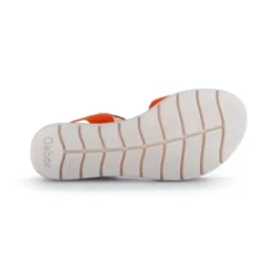 Orange Ruskindssandal med Velcro Lukning