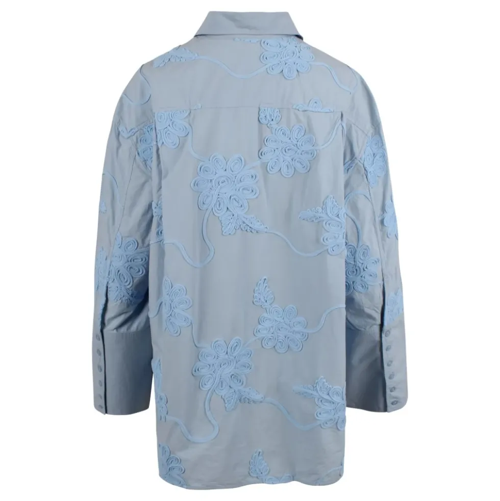 Oversized Skjorte med Kimonoærmer