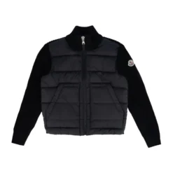 Padded Wool Zip Cardigan