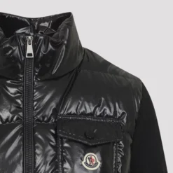 Padded Wool Zip-Up Cardigan
