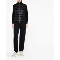 Padded Wool Zip-Up Cardigan