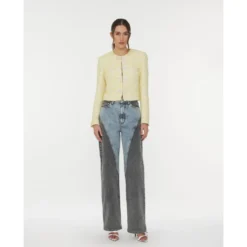 Patchwork Straight-Leg Jeans
