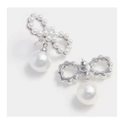 Pearl Bow Earrings