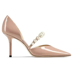Pink Perle Krystal Hæl Pumps