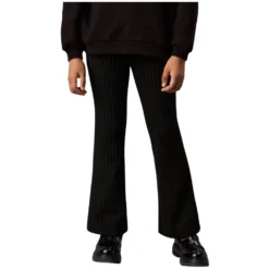 Pinstripe Flare Bukser i Sort
