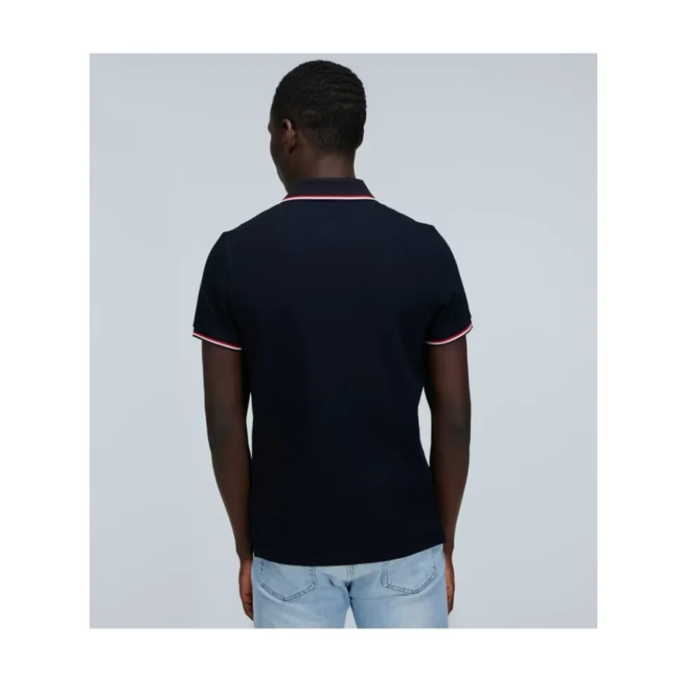 Piquet Polo Shirt med trefarvet kant